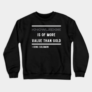 Solomon Knowledge Bible verse Crewneck Sweatshirt